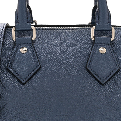Louis Vuitton Metallic Empreinte Monogram Giant Speedy Bandouliere 20 Navy Nacre 7 of 9