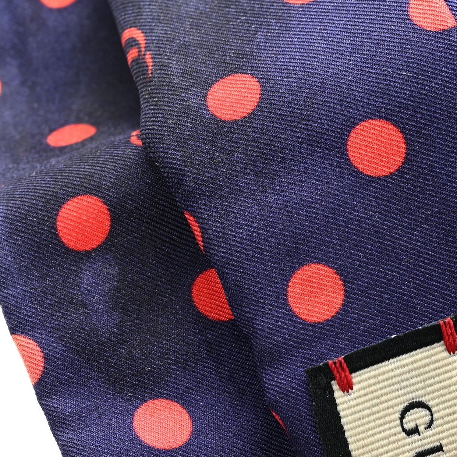 Gucci Silk Polka Dot Headband M Blue Red 6 of 6