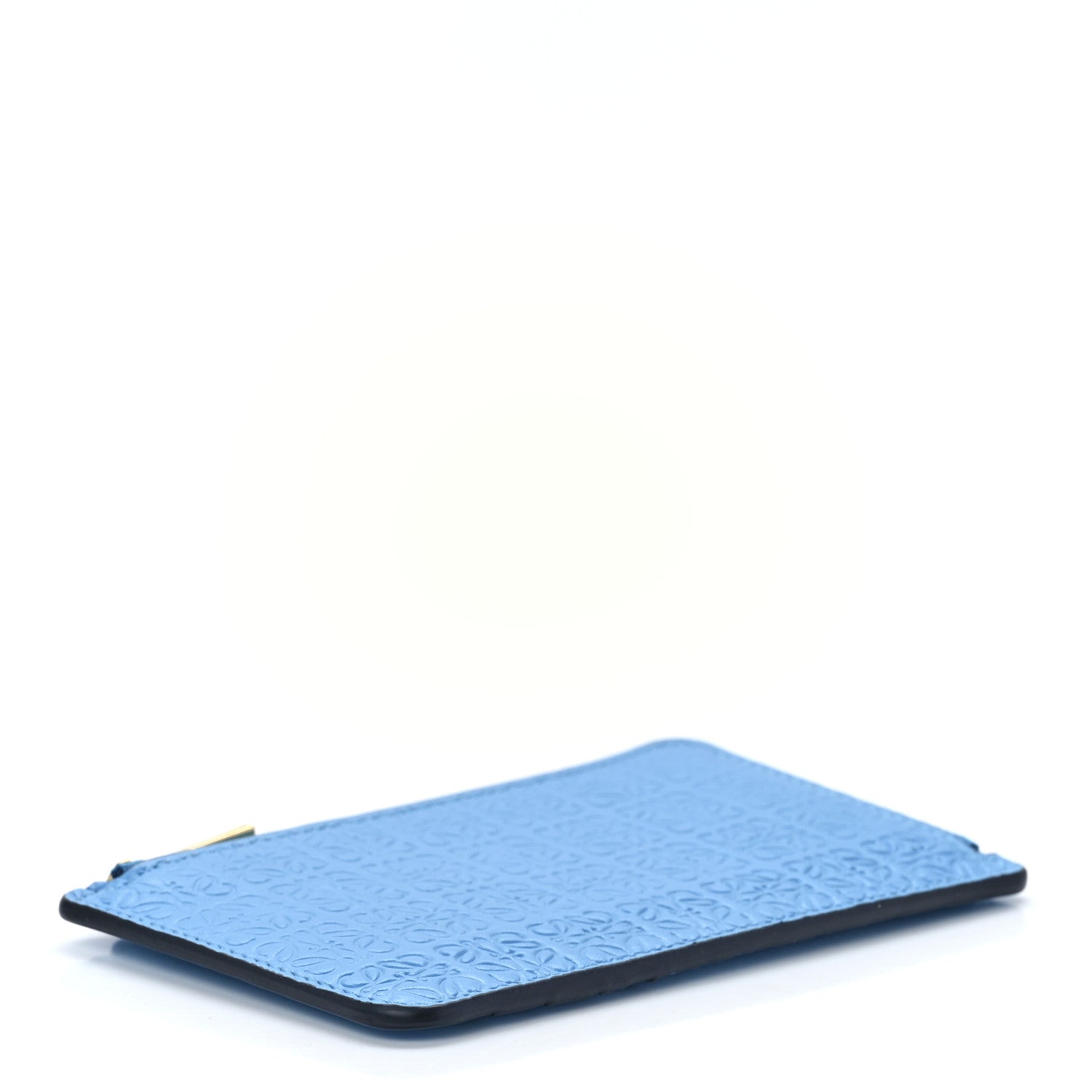 Loewe Calfskin Embossed Repeat Coin Card Holder Cyan 4 of 12