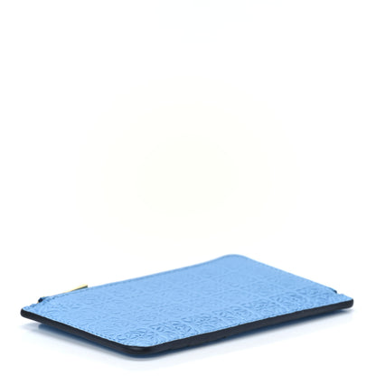 Loewe Calfskin Embossed Repeat Coin Card Holder Cyan 4 of 12