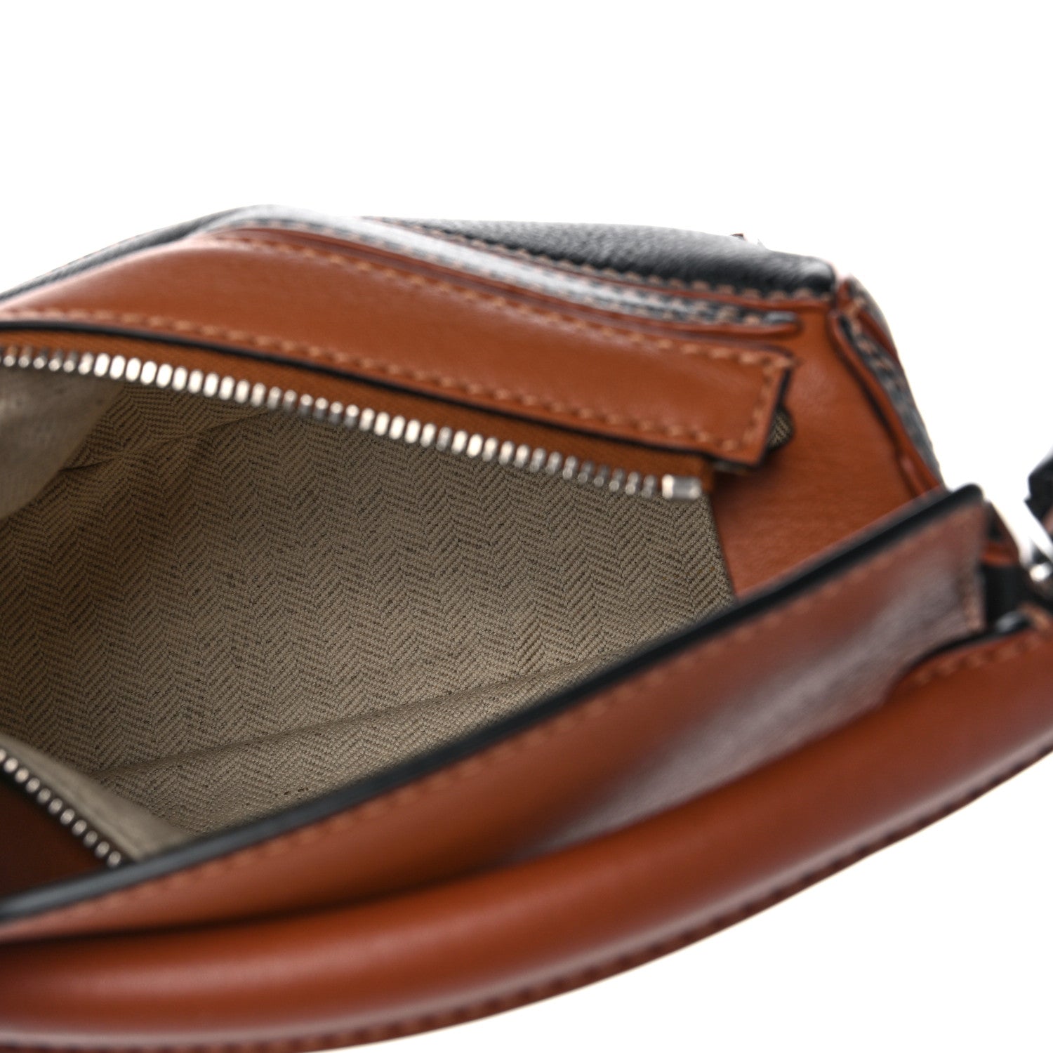 Loewe Calfskin Mini Puzzle Bag Tan Black 5 of 9