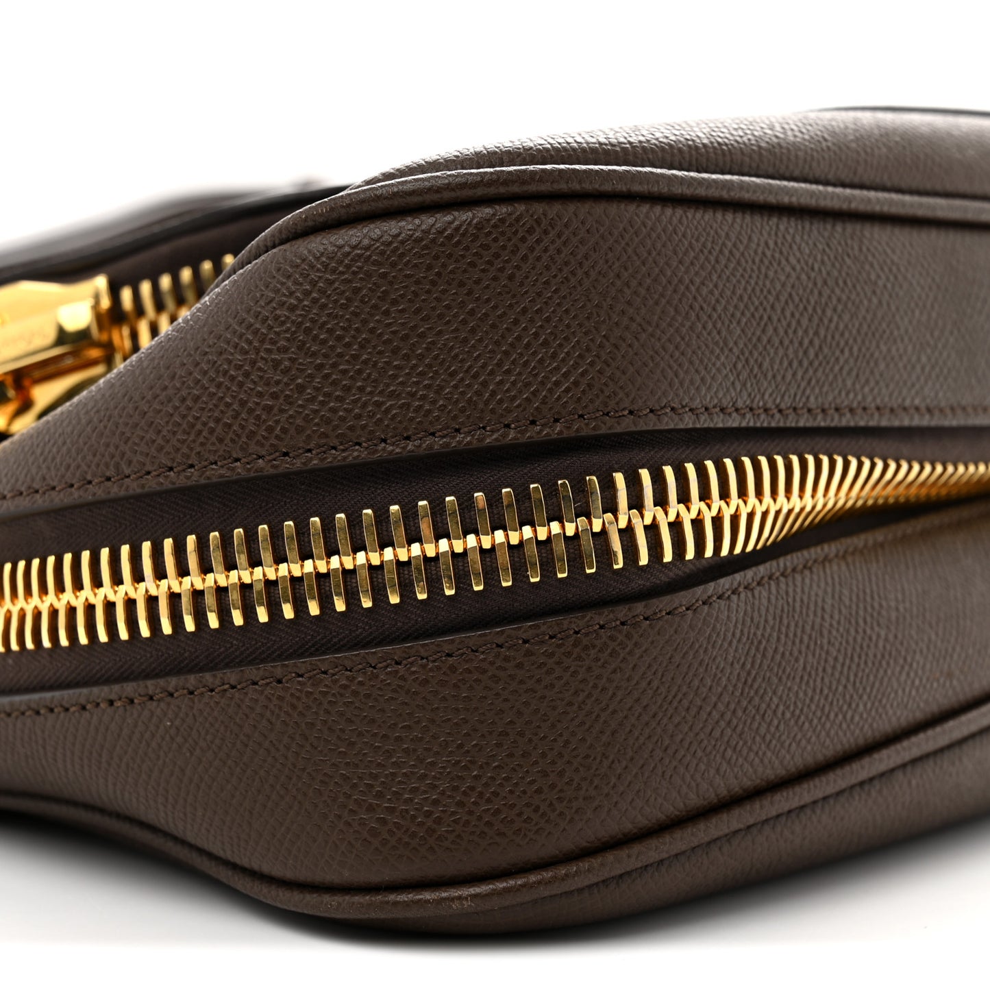 Grained Calfskin Medium Jennifer Crossbody Bag Brown