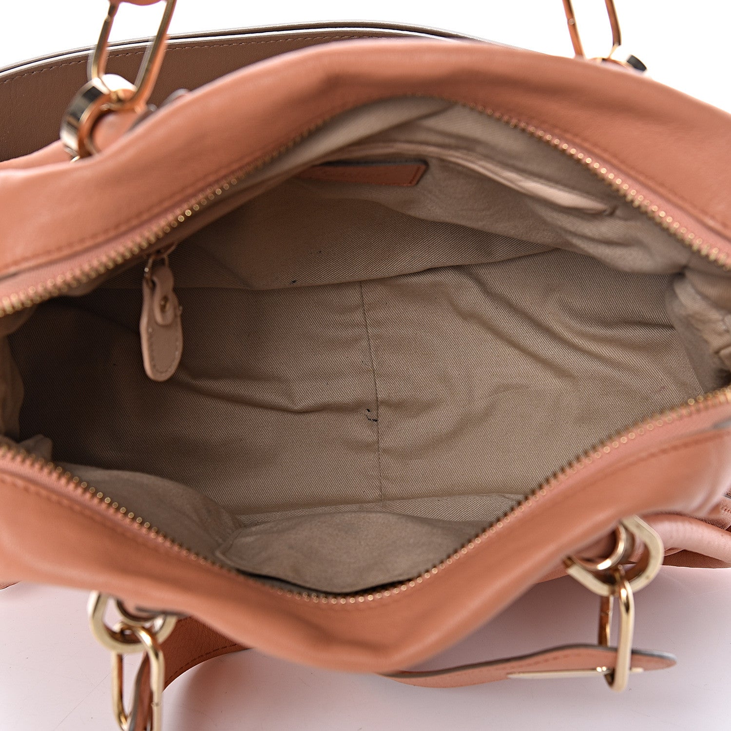 Chloe Calfskin Medium Military Paraty Peach Pink 5 of 20