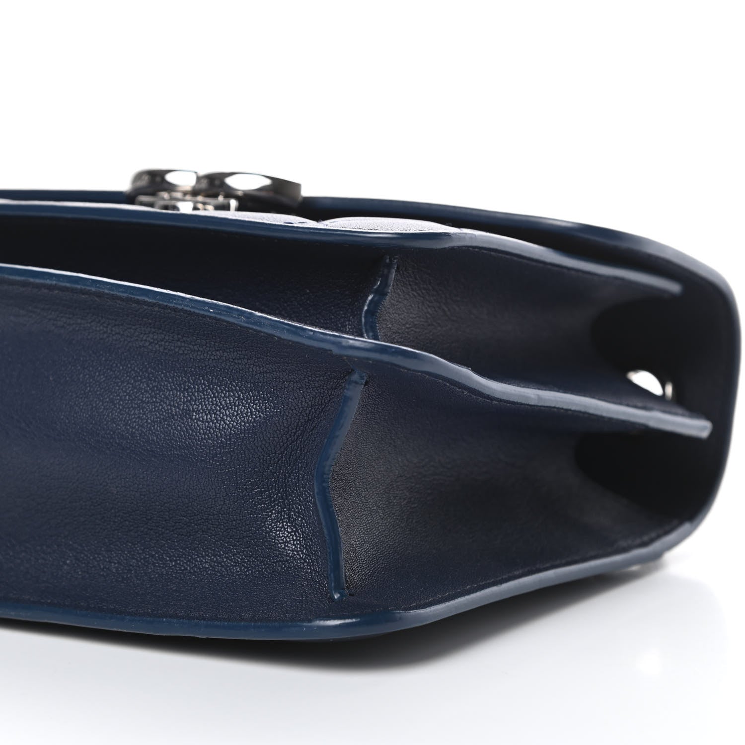 Chanel Goatskin Quilted Small CC Box Flap Navy 10 of 14