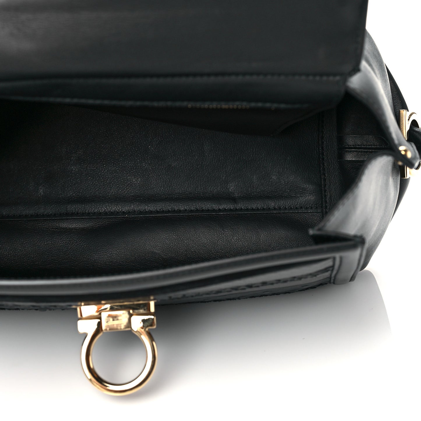 Python Crocodile Ostrich Medium Sofia Satchel Black