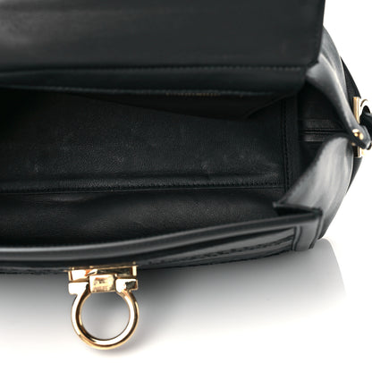 Salvatore Ferragamo Python Crocodile Ostrich Medium Sofia Satchel Black 5 of 9