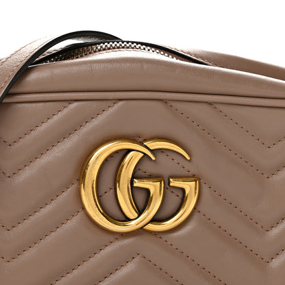 Gucci Calfskin Matelasse Small GG Marmont Chain Shoulder Bag Porcelain Rose 8 of 12