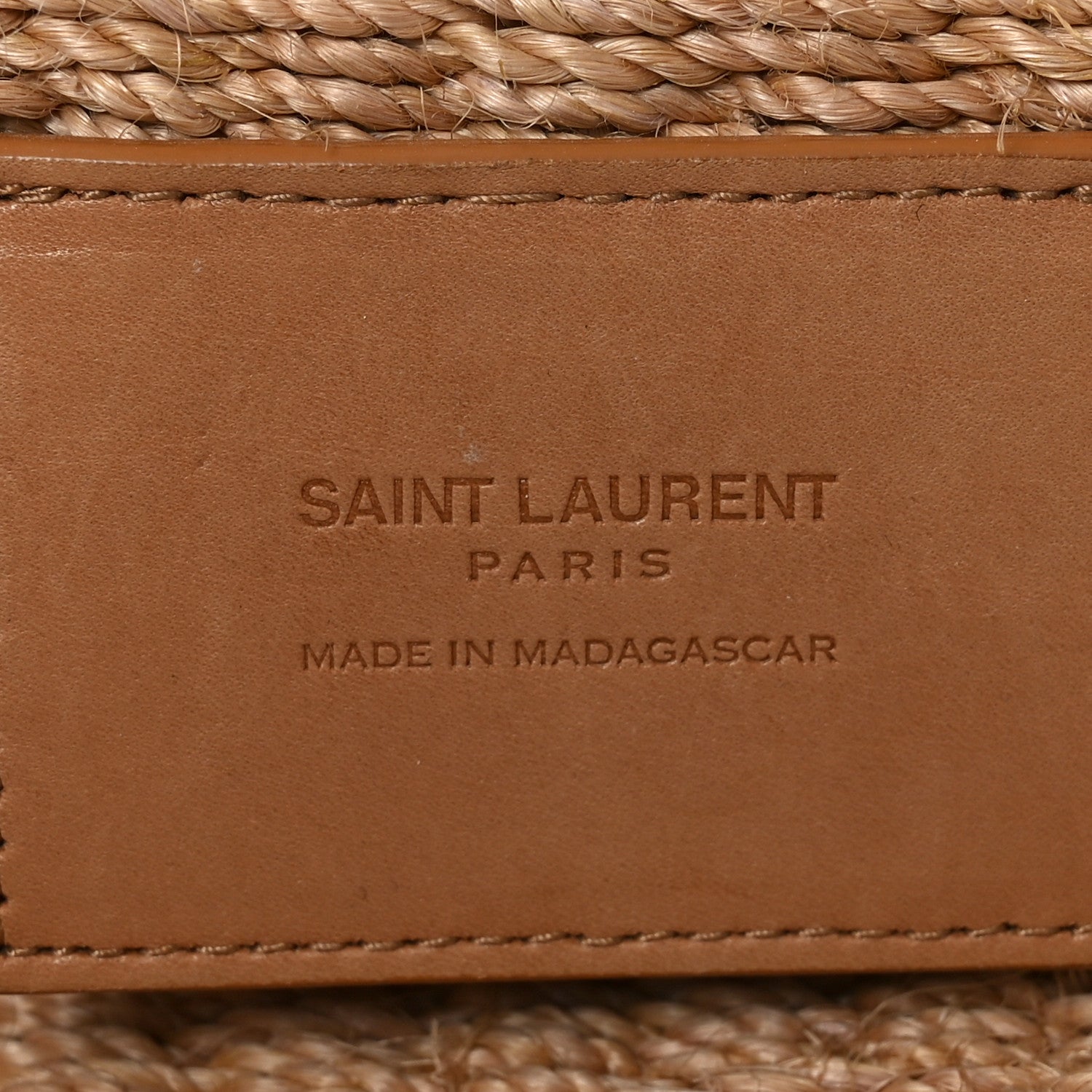 Saint Laurent Raffia Medium Monogram Kate Satchel Natural 6 of 10