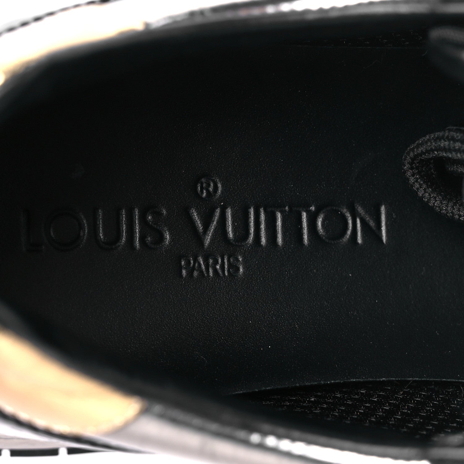 Louis Vuitton Suede Monogram Run Away Sneakers 36  Black Gold Silver 8 of 11