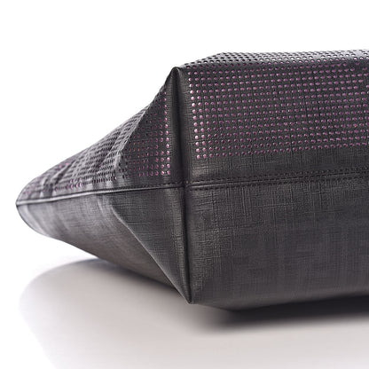 Fendi Zucca Lampo Medium Roll Tote Black Oro Rosa 9 of 10