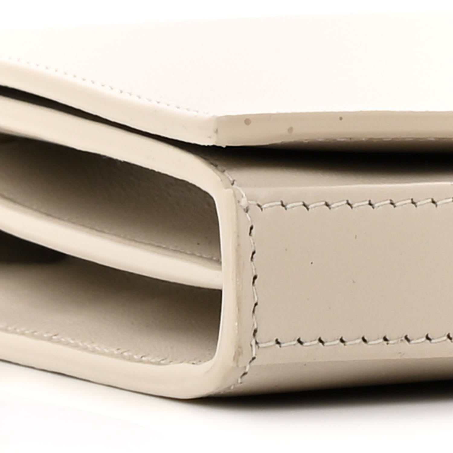 Saint Laurent Smooth Calfskin Tri-Metal Cassandre Wallet On Chain WOC 8 of 15