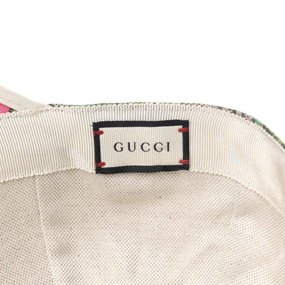Gucci GG Supreme Flora Claudia Baseball Hat 56 S White 5 of 6
