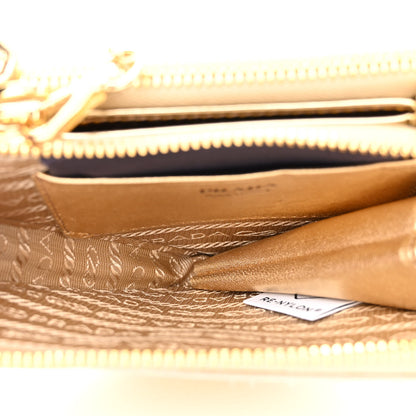 Prada Satin Crystal Mini Triangle Crossbody Pouch Platino 5 of 11