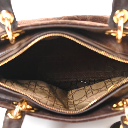 Christian Dior Suede Cannage Medium Lady Dior Brown 4 of 8