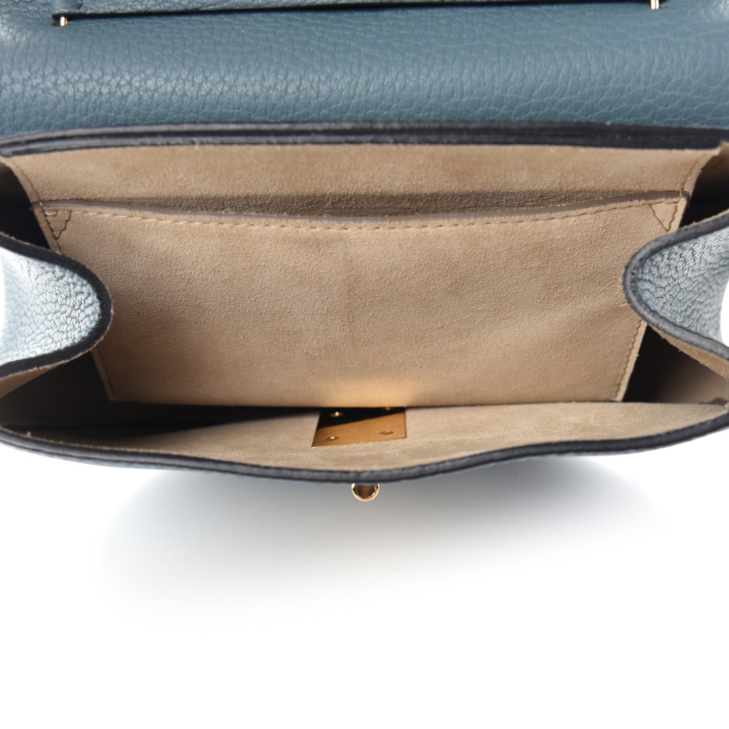 Grained Lambskin Drew Shoulder Bag Cloudy Blue