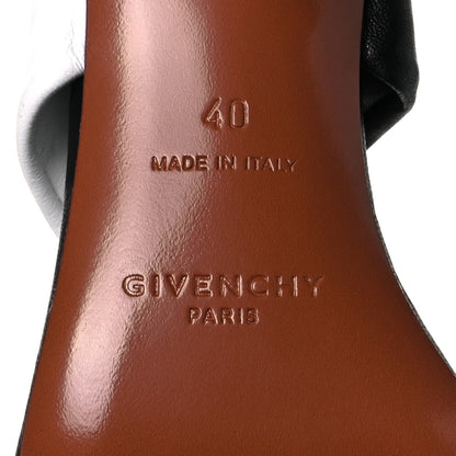 Givenchy Nappa Mule Tie Sandals 40 Black White 6 of 10