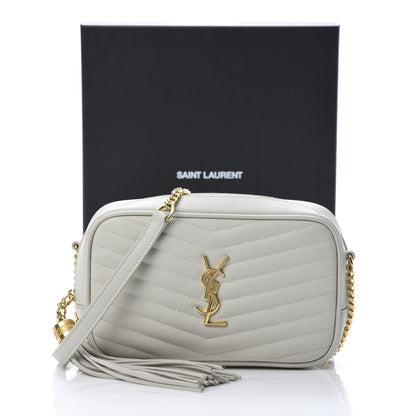 Saint Laurent Grain De Poudre Matelasse Monogram Mini Lou Camera Bag Crema Soft 12 of 12