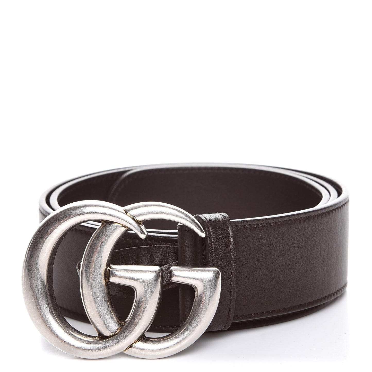 Calfskin Double G 40mm Belt 85 34 Dark Cocoa