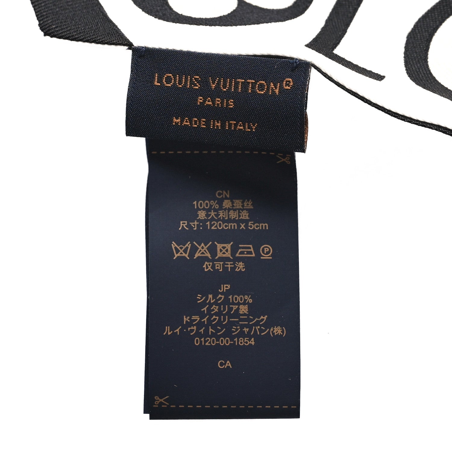 Louis Vuitton Silk Monogram Infinity BB Bandeau White Black 3 of 3