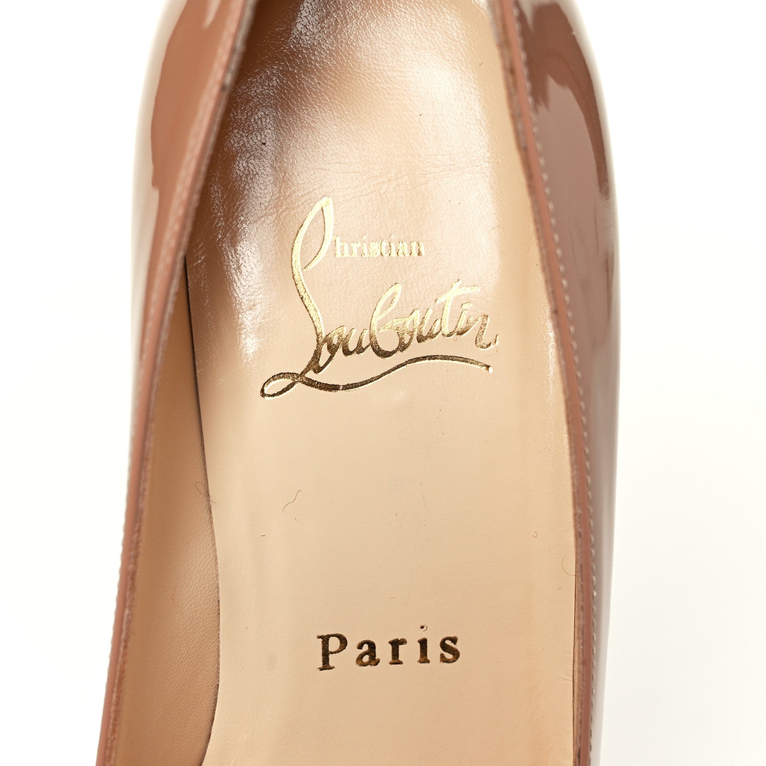 Christian Louboutin CHRISTIAN LOUBOUTIN Patent New Simple 85 Pumps 36.5 Nude 7 of 8
