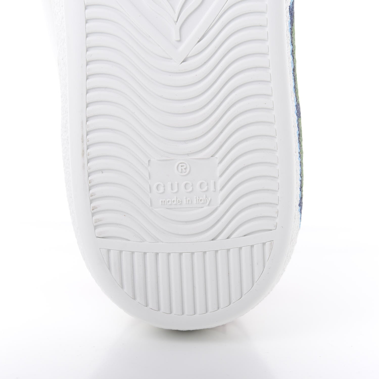 Gucci Calfskin Nappa LOVED Print Mens Ace Sneakers 10 White Red Flame Green 6 of 8