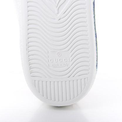 Gucci Calfskin Nappa LOVED Print Mens Ace Sneakers 10 White Red Flame Green 6 of 8