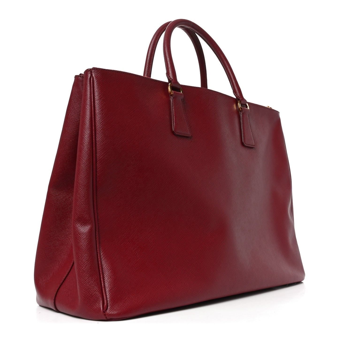 Saffiano Lux Extra Large Galleria Double Zip Tote Cherry
