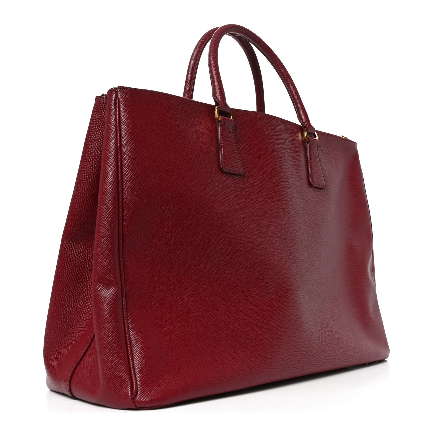 Prada Saffiano Lux Extra Large Galleria Double Zip Tote Cherry 3 of 9