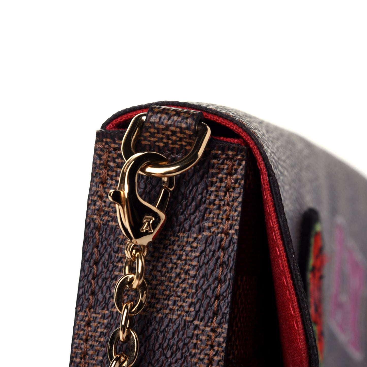 Damier Ebene LV Stories Pochette Felicie Chain Wallet