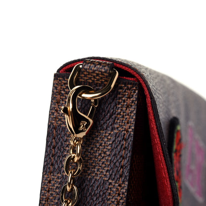 Louis Vuitton Damier Ebene LV Stories Pochette Felicie Chain Wallet 10 of 11