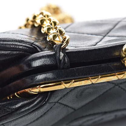 Chanel Lambskin Quilted CC Small Kisslock Evening Bag Black 9 of 12