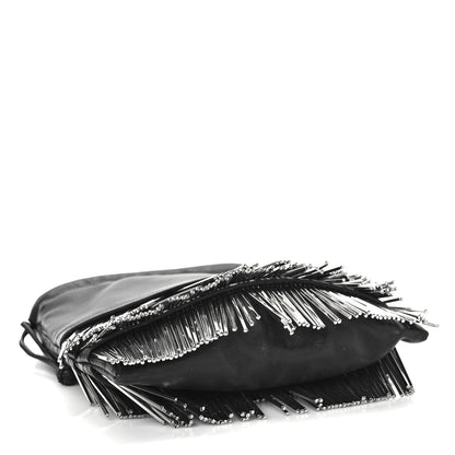 Alexander Wang Lambskin Bead Fringe Ryan Pouch Black 4 of 8