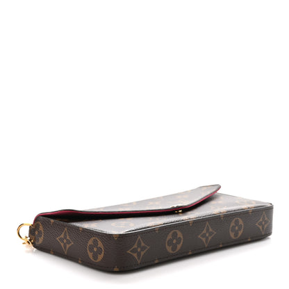 Louis Vuitton Monogram Pochette Felicie Chain Wallet Fuchsia 5 of 10