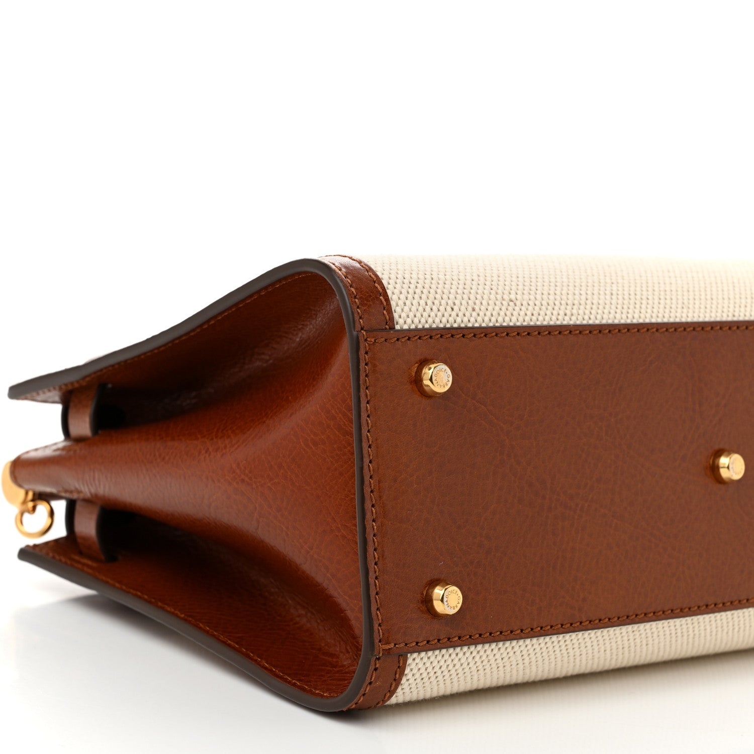 Dolce & Gabbana Calfskin Canvas Medium Sicily 62 Brown Beige 11 of 13