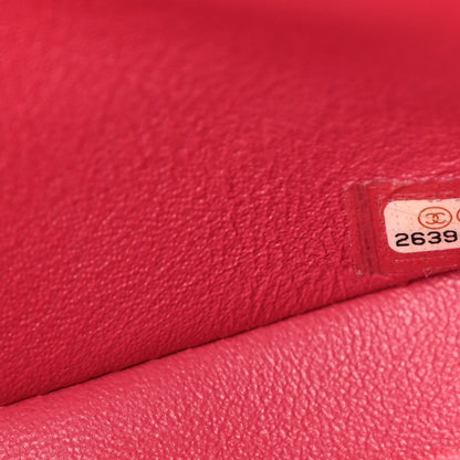 Chanel Lambskin Quilted Medium Double Flap Dark Pink 7 of 11