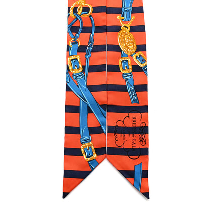 Hermes Silk Brides De Gala Bayaderes Twilly Vermillon Marine Bleu Royal 2 of 4