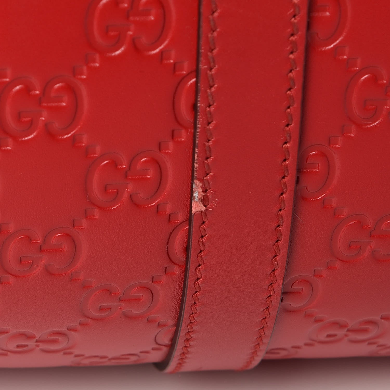 Gucci Guccissima Signature Large Duffle Hibiscus Red 21 of 26