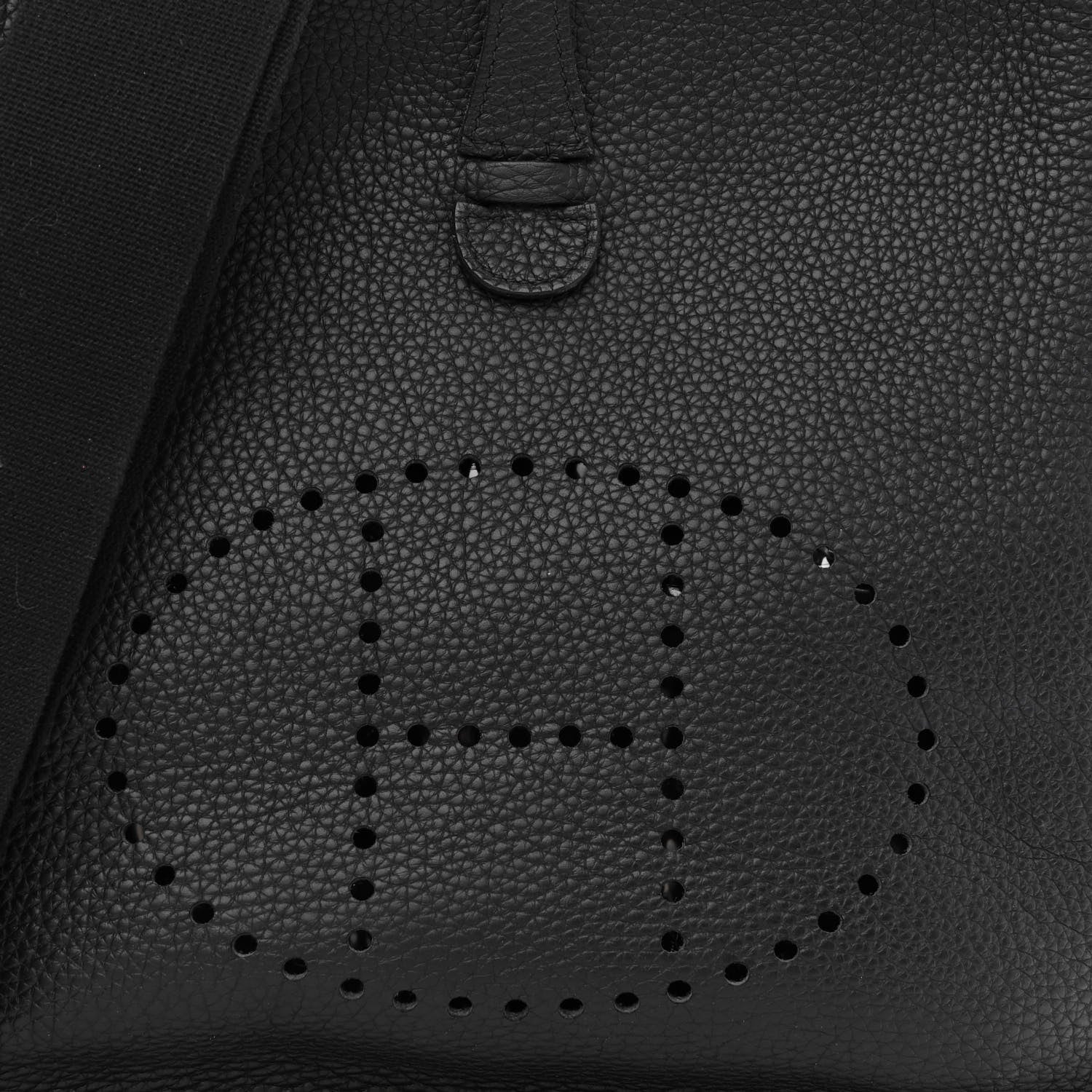 Hermes Taurillon Clemence Evelyne III PM Black 8 of 10