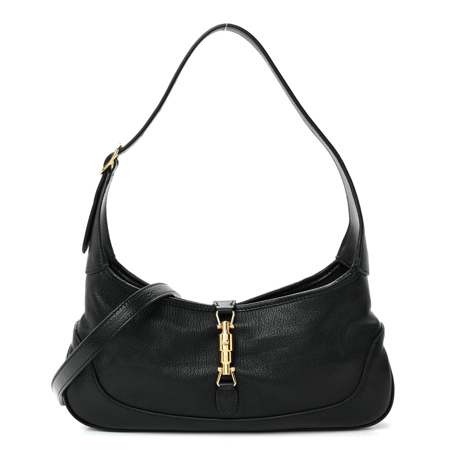 Gucci Goatskin Medium Slim Jackie Shoulder Bag Black 1 of 9