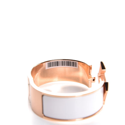 Hermes Enamel Wide Clic Clac H Bracelet PM White 7 of 8