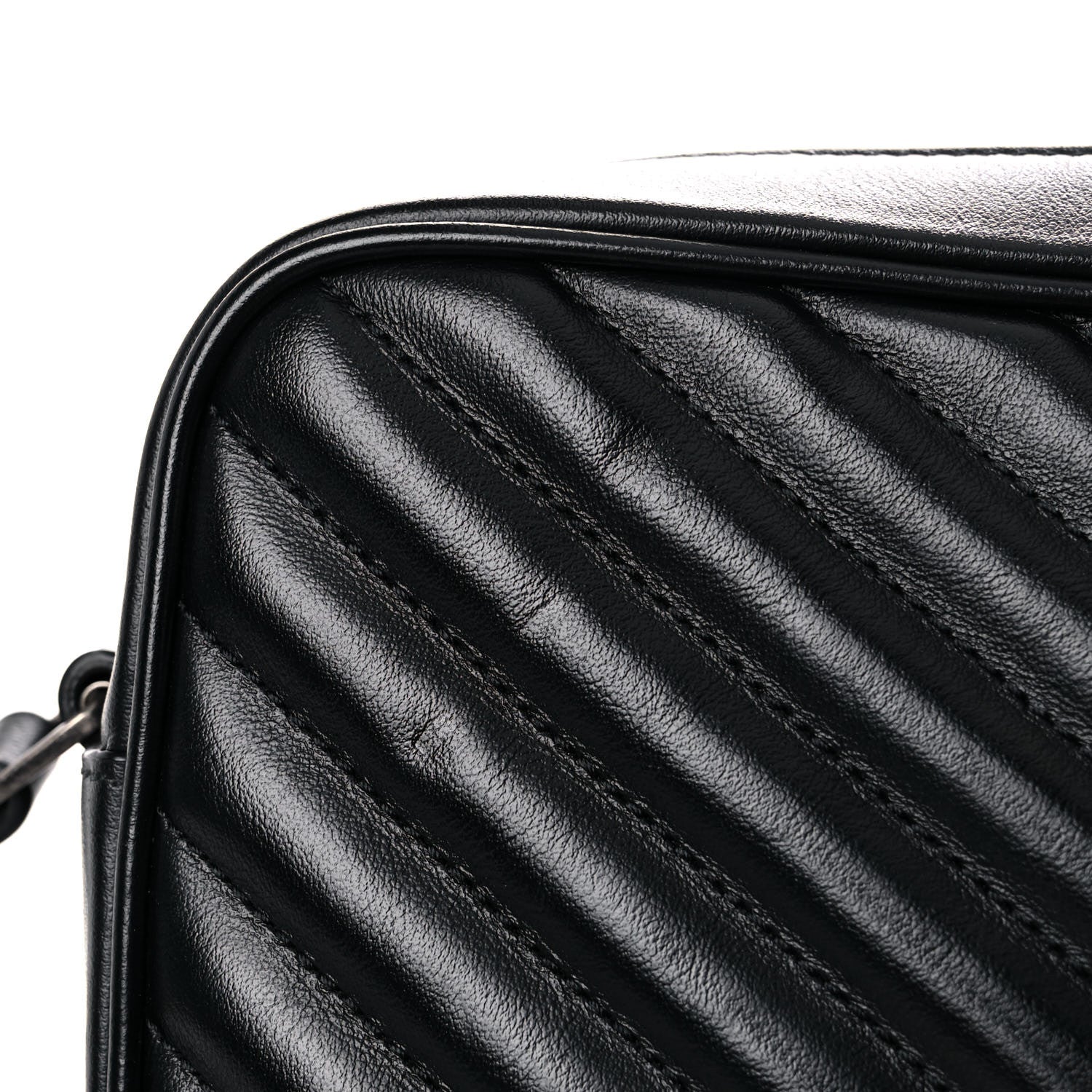 Saint Laurent Calfskin Matelasse Monogram Lou Camera Bag Black 11 of 11