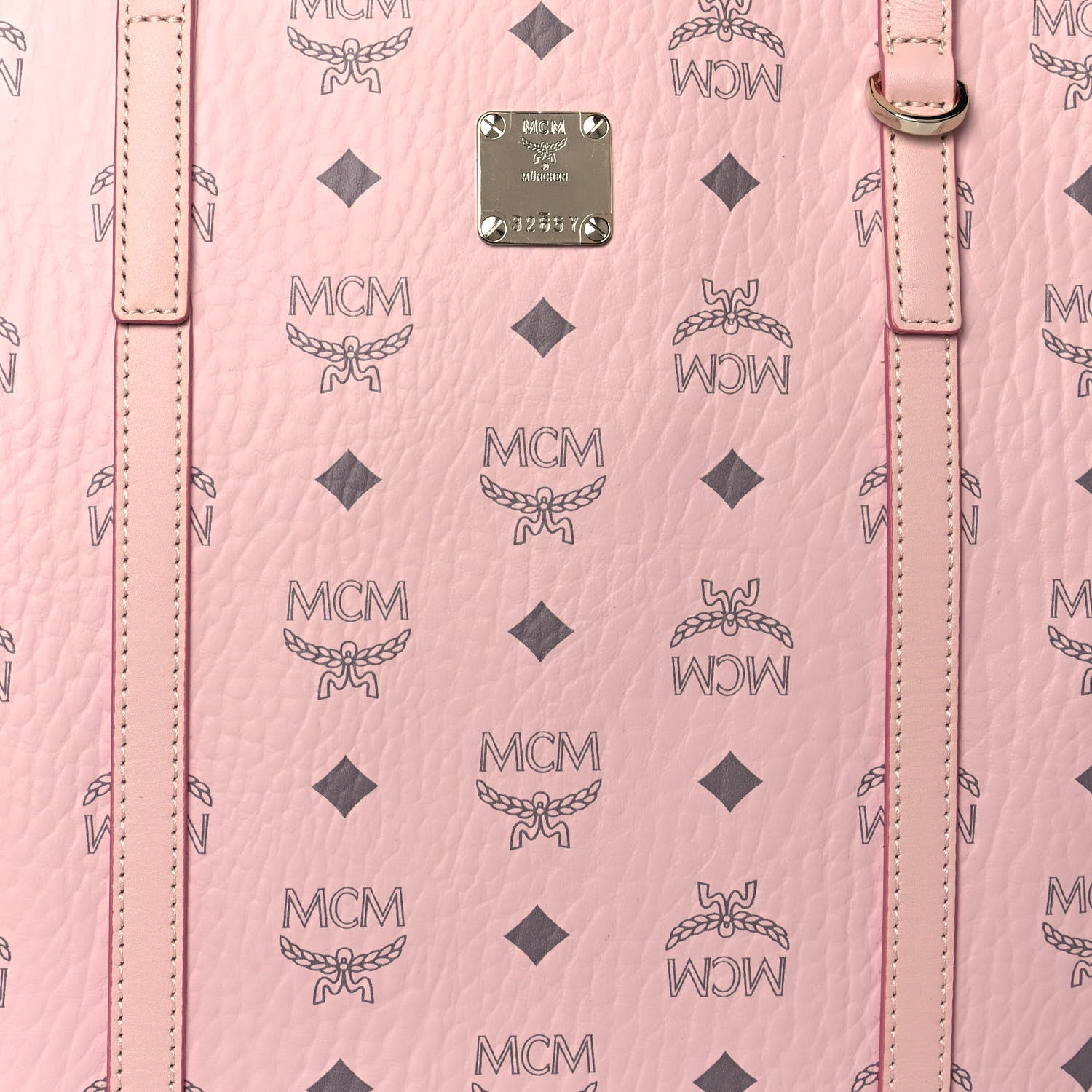 MCM Visetos Toni Shopper Tote Powder Pink 7 of 11