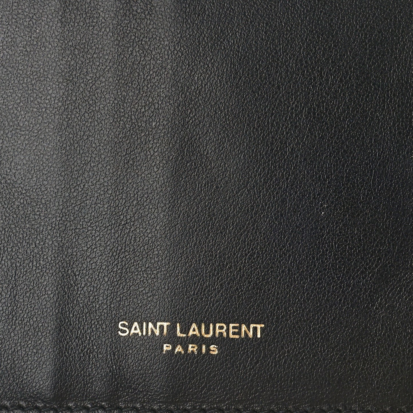 SAINT LAURENT Smooth Calfskin Uptown Card Holder Black Black