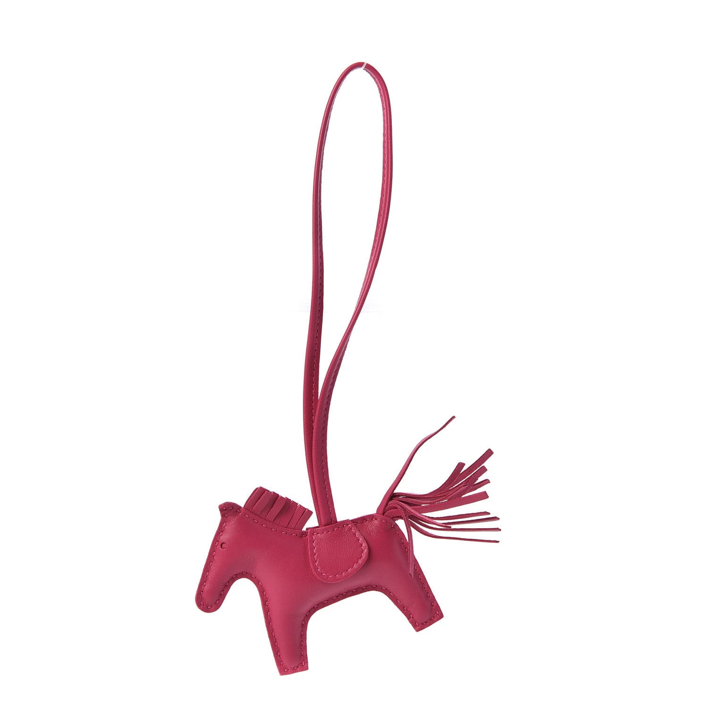 Milo Lambskin Grigri Rodeo Horse Bag Charm PM Rose Mexico