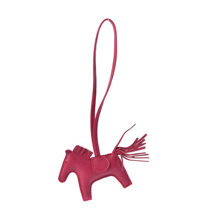 Hermes Milo Lambskin Grigri Rodeo Horse Bag Charm PM Rose Mexico 1 of 5