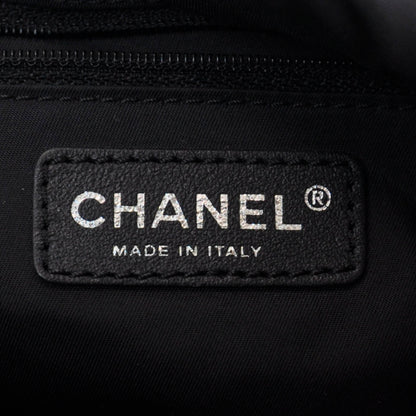 Chanel Coated Canvas Paris Biarritz XL Travel Bag Black 9 of 10