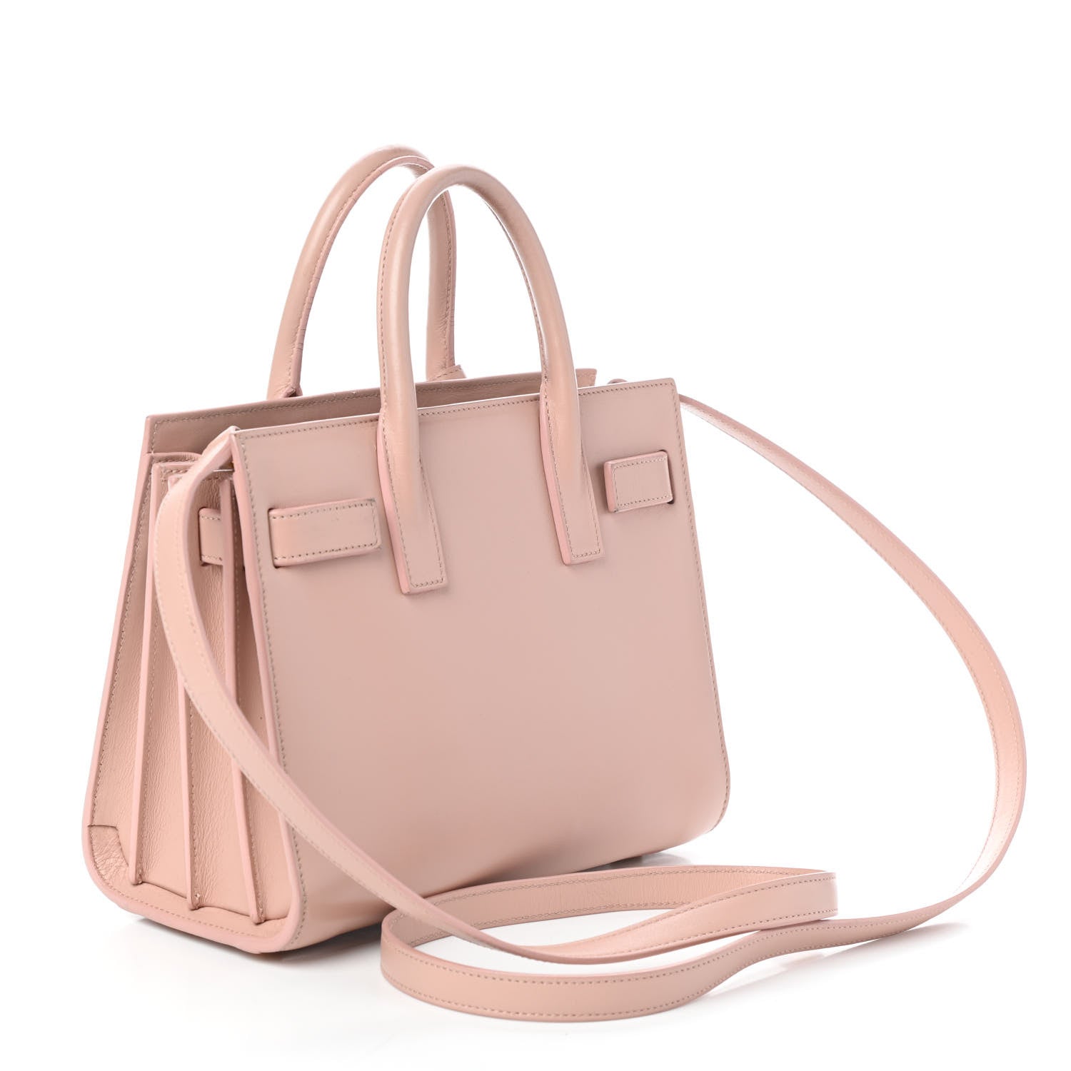 Saint Laurent Calfskin Nano Sac De Jour Pale Pink 3 of 9