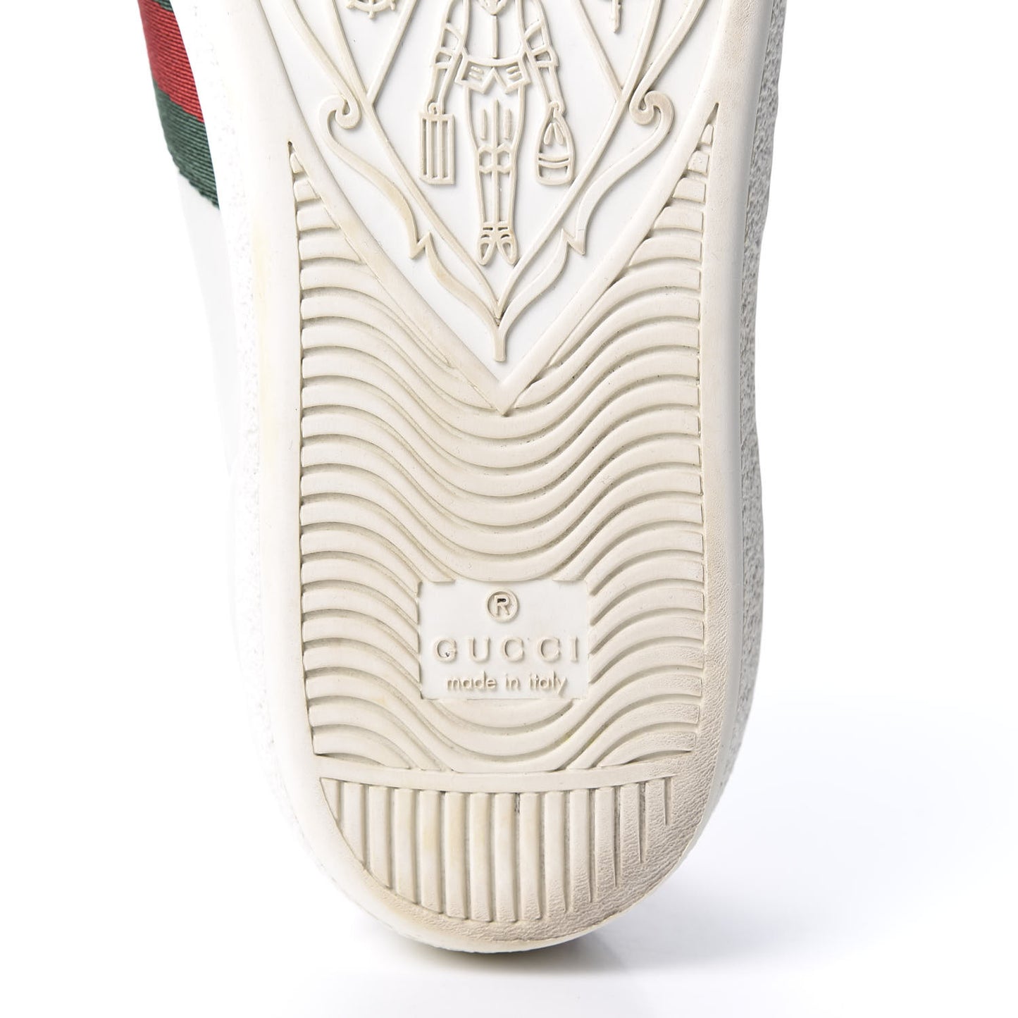 Calfskin Ayers Bee Embroidered Ace Sneakers 38 White Green