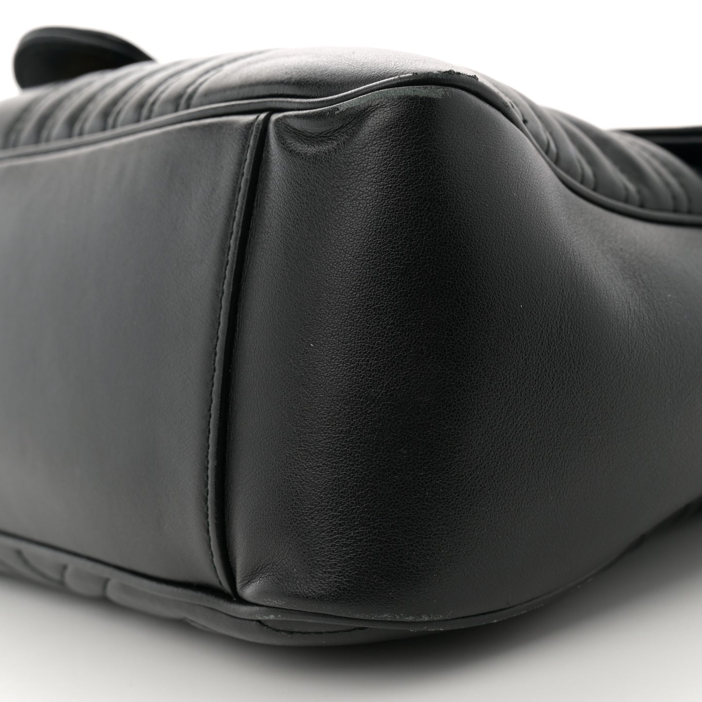 Calfskin Matelasse Large GG Marmont Shoulder Bag Black