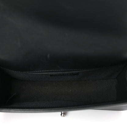 Chanel Cracked Metallic Calfskin Quilted Medium Boy Flap Black 5 of 9